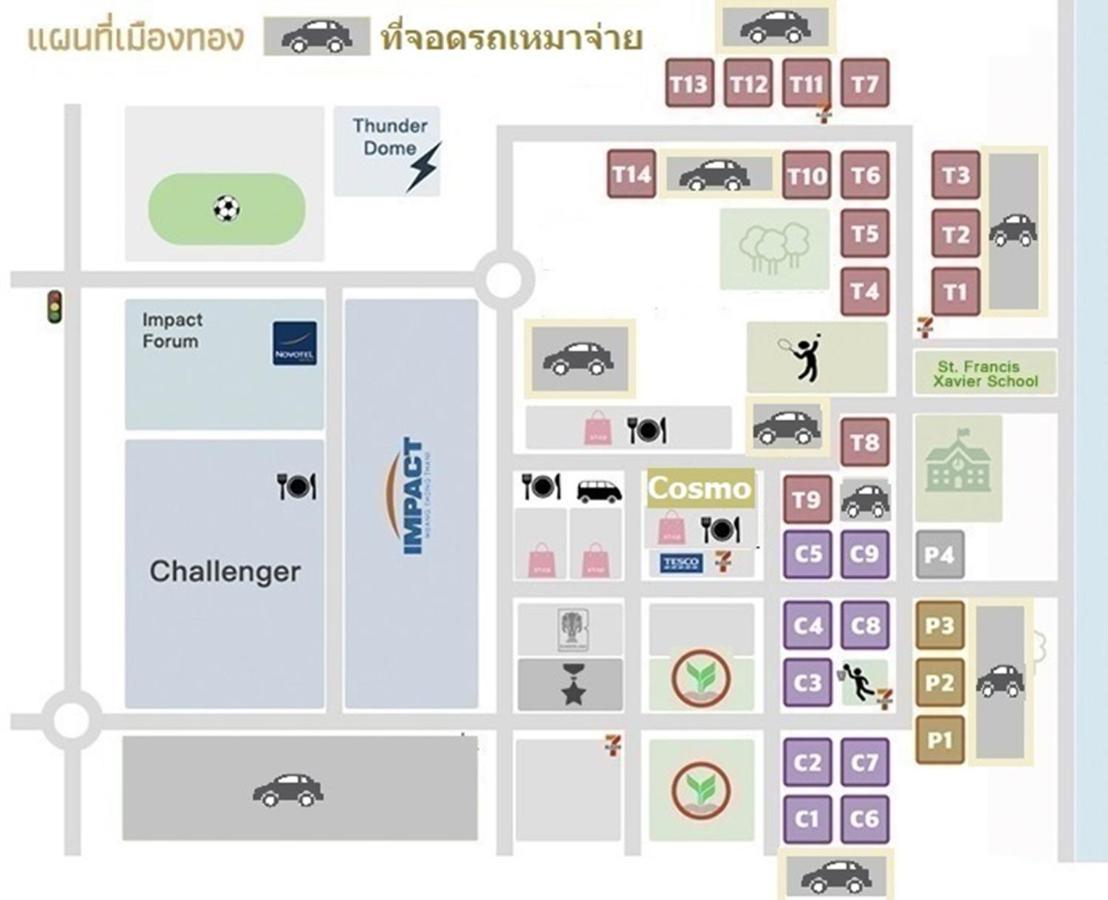 ป็อปปูล่าคอนโด เมืองทองธานี ใกล้ Impact 酒店 公寓 Bangkok Ngoại thất bức ảnh